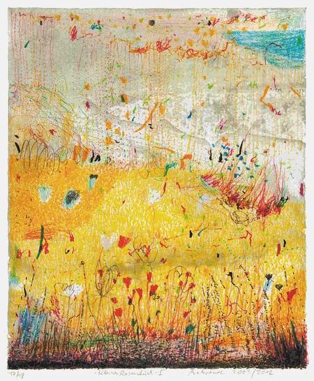 falko behrendt, Gelbes Feld, 1999, Farblithpgrafie, 55x40cm
